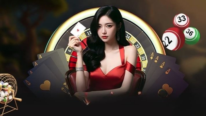 Live casino dealer studio with multiple camera angles